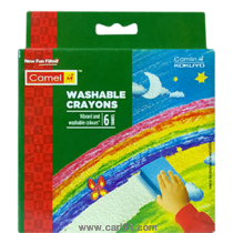 Camel Washable Crayons 6 Shades
