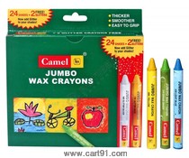 Camel Jumbo Wax Crayons 24 Shades