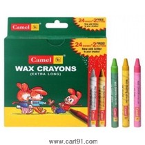 Camel Wax Crayons 24 Shades 1000-J