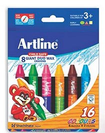 Artline Giant Duo Wax Crayons 8 X 2