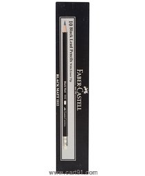 Faber Castell Black Matt Pencils - 1111 Hb Pack Of 10