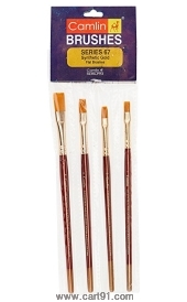 Camel Synthetic Flat Brush Sr-67 Pack Of 4