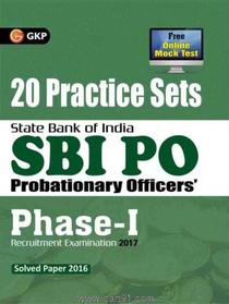 SBI PO Probationary Officers Phase I 20 Practice Sets (English)